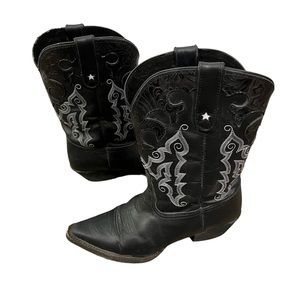 Tony Lama Women's Ladies Western Cowboy boots black rodeo snip toe